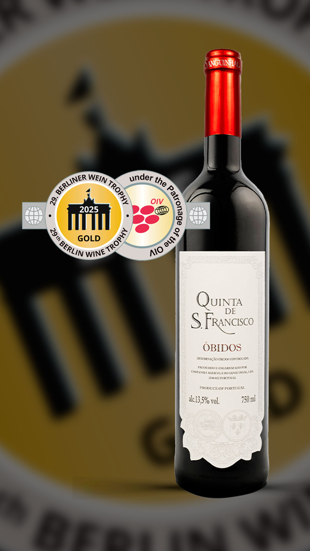 Le Vin Rouge Quinta de São Francisco 2020 Remporte la Médaille d’Or au Berlin Winter Tasting 2025